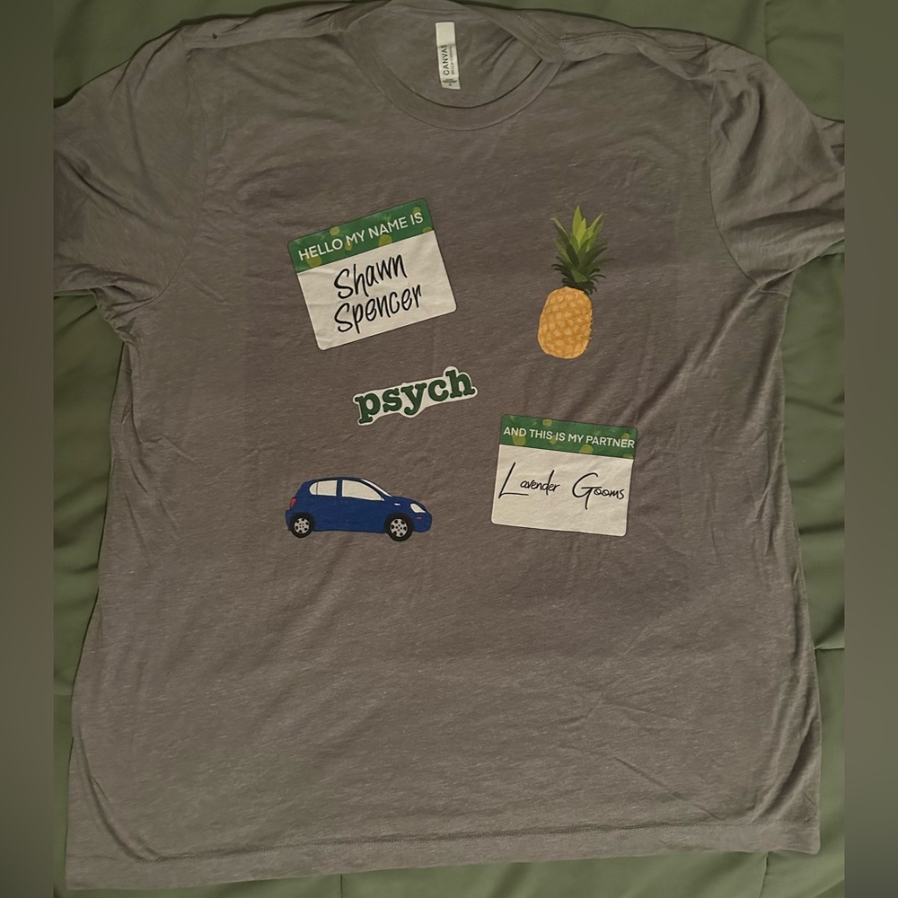 Psych USA Network Peacock TV Show Shirt Shawn Gus NWOT Tri Blend Extra Large XL